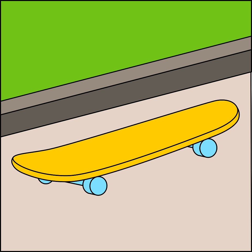 Skateboard. Free illustration for personal and commercial use.
