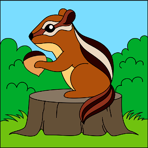 Chipmunk. Free illustration for personal and commercial use.
