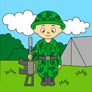 Soldier. Free illustration for personal and commercial use.