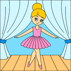 Ballerina. Free illustration for personal and commercial use.