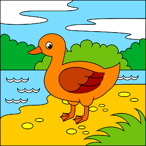 Duck. Free illustration for personal and commercial use.