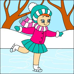 Figure skater. Free illustration for personal and commercial use.