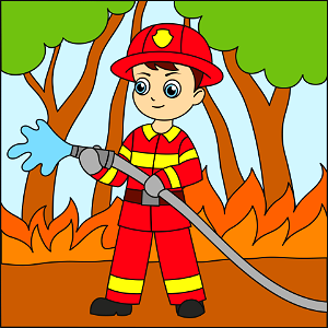 Fireman. Free illustration for personal and commercial use.
