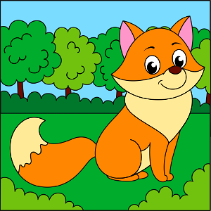 Fox. Free illustration for personal and commercial use.