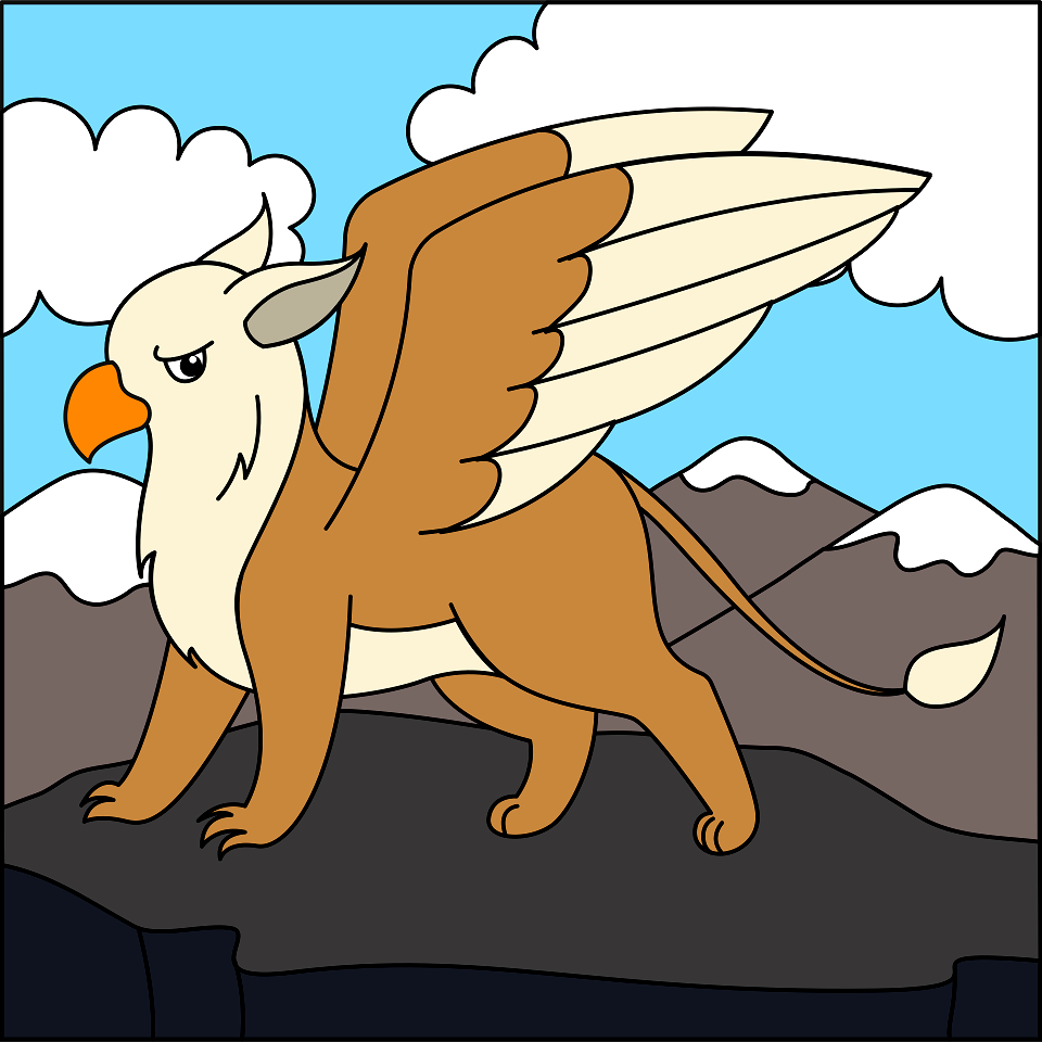 Griffin. Free illustration for personal and commercial use.