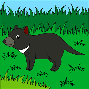 Tasmanian devil. Free illustration for personal and commercial use.
