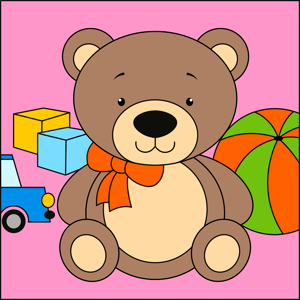 Teddy bear. Free illustration for personal and commercial use.