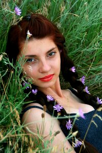 Field braided hair summer photo