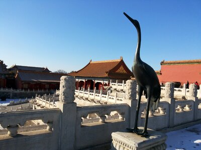 The national palace museum crane pillar photo