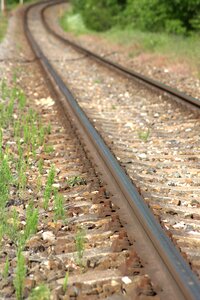 Railway railway tracks track bed photo