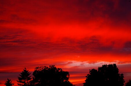 Sunset afterglow nature photo