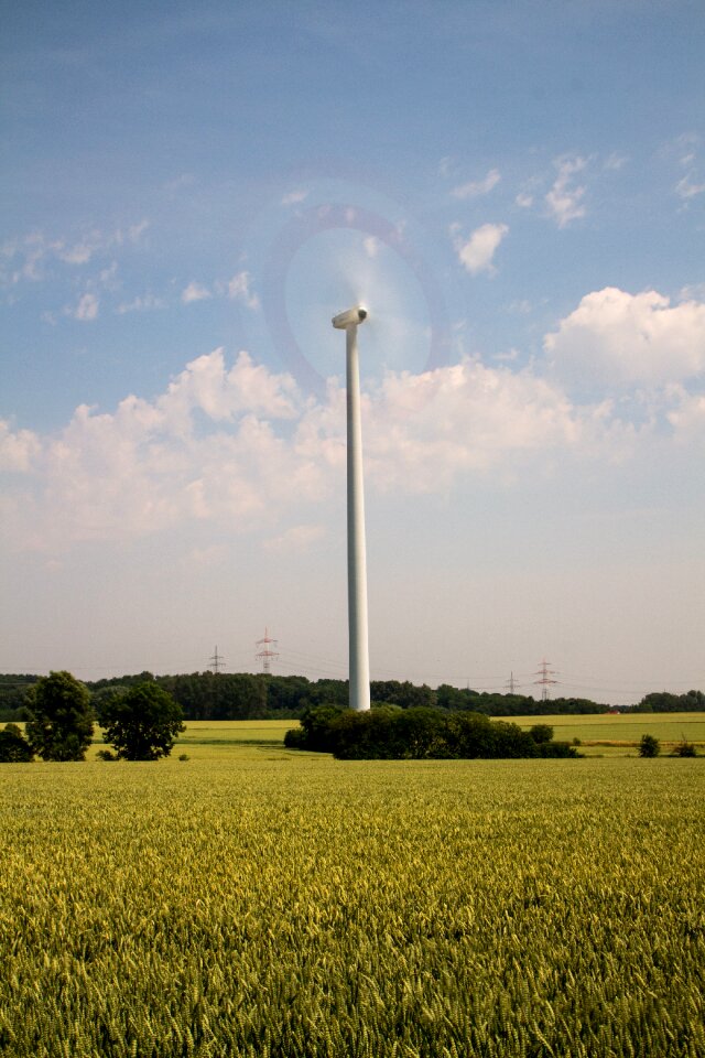 Sky rotor blades clouds photo