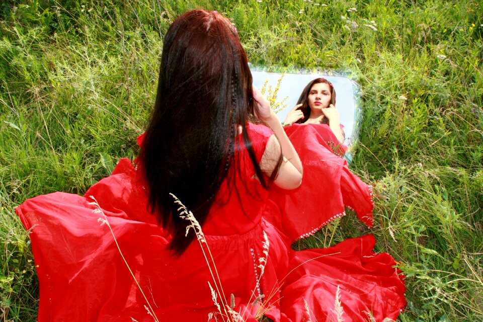 Reflection nice portrait