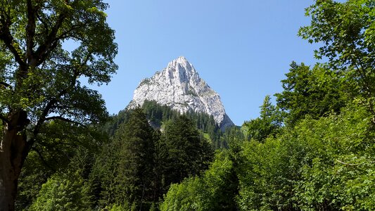 Mountains steep wall alpine climbing photo