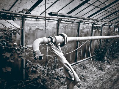 Abandoned duisburg black and white