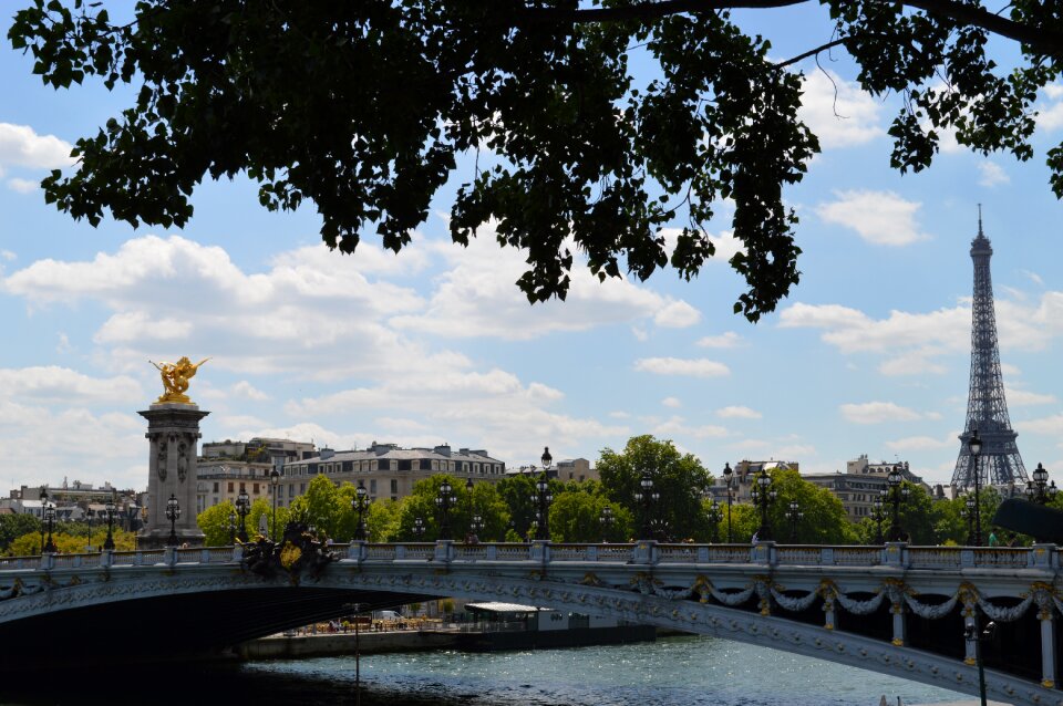 Eiffel tower panorama city