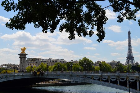 Eiffel tower panorama city