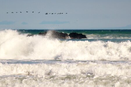 Wave spray foam photo