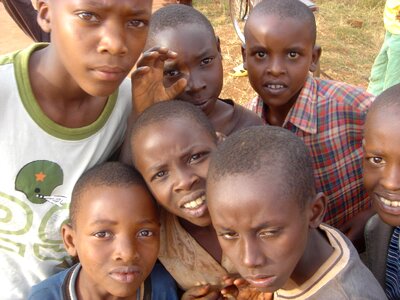 Kids fun brown group