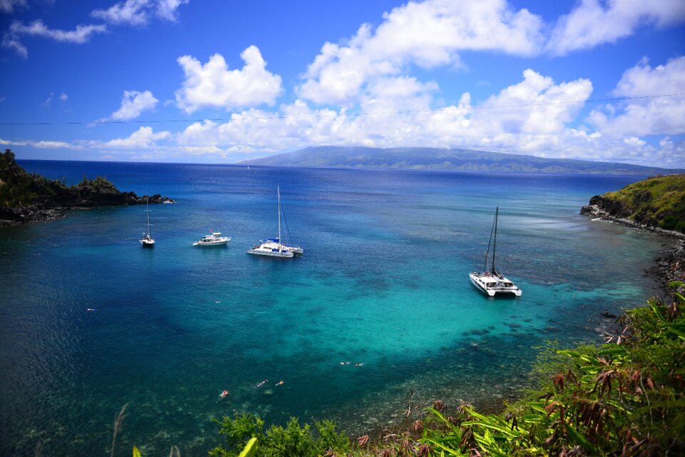 Tropical boats bay