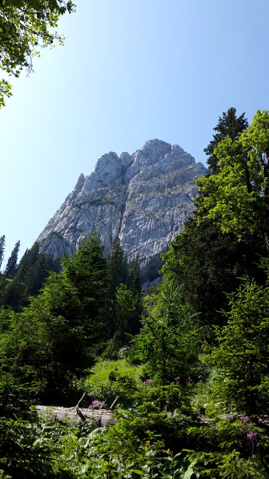 Mountains steep wall alpine climbing