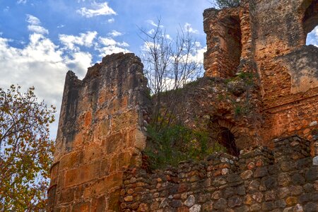 Wall old ruins