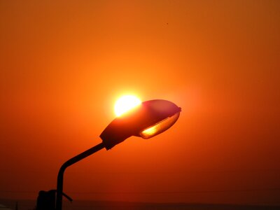 Lamp sun red