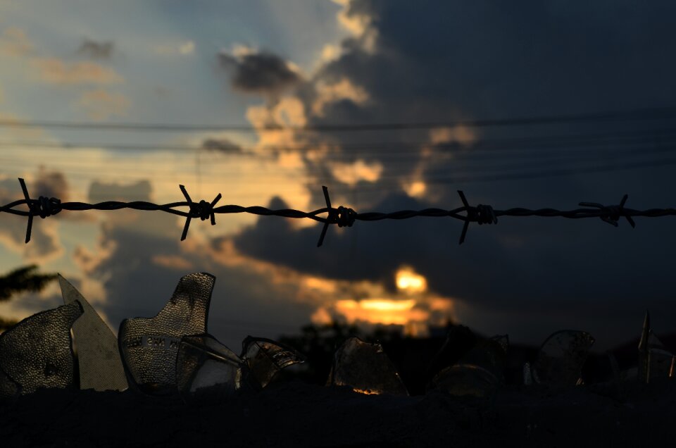 Barbed fence protection