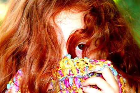 Red hair hidden portrait