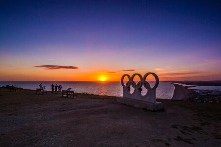 Portland sunset sea