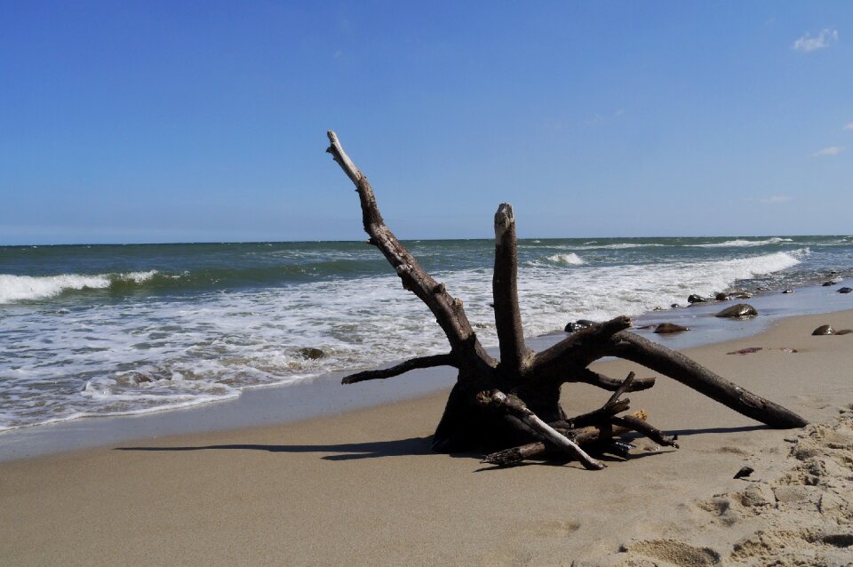 Nature the waves sand