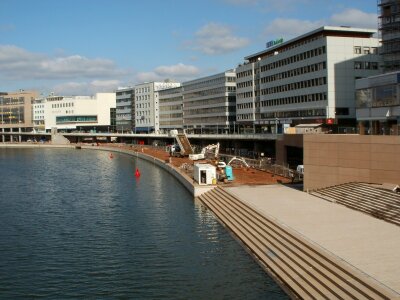 River riverside buildings photo