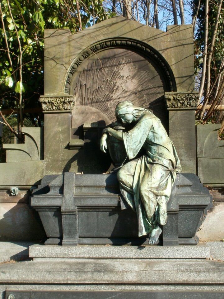 Graveyard statue bronze