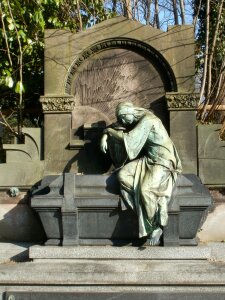 Graveyard statue bronze