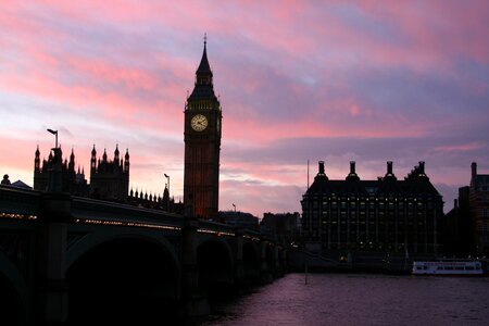 London sunset big ben