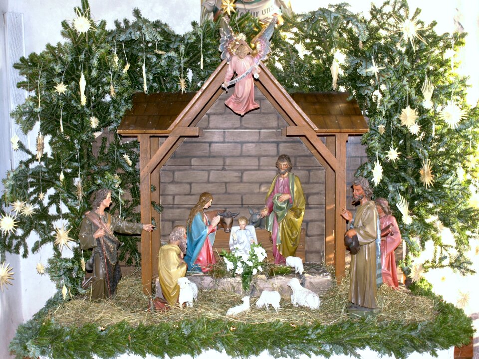 Interior nativity scene austria