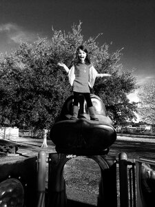 Park happy girl