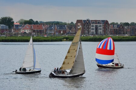 Dutch flag water boat photo