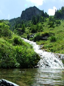 Waterfall wet alpine sziklagyep photo