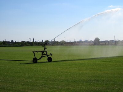 Irrigation green sprinkler photo