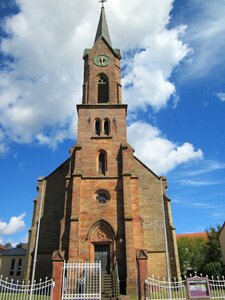 Building tower front photo