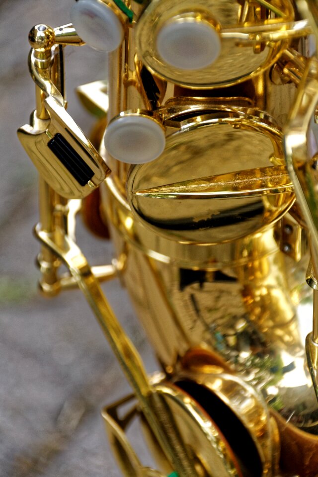 Wind instrument brass instrument close up