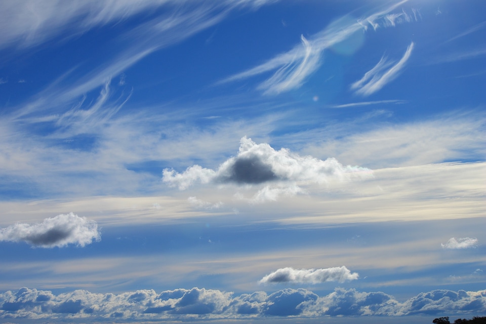 Cloud blue space