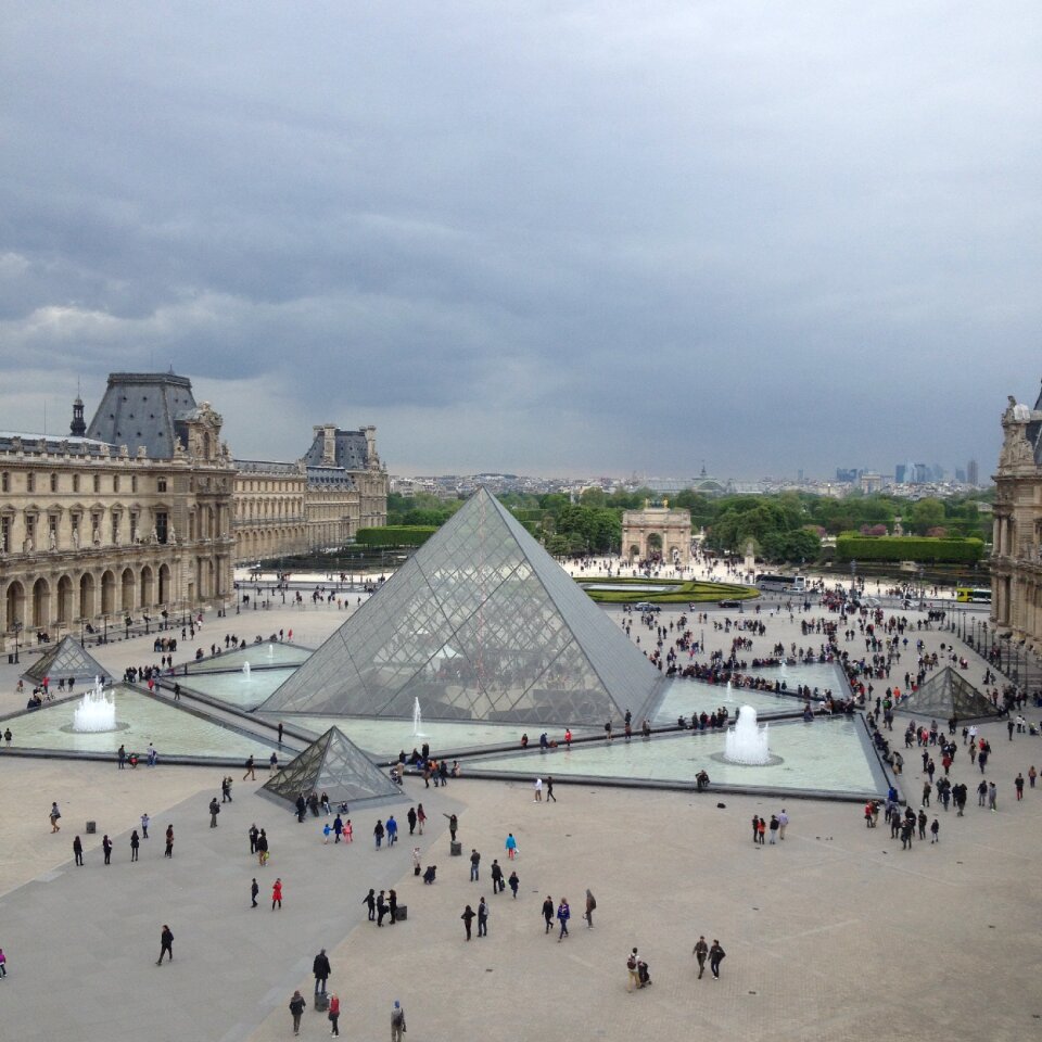 Louvre glass pyramid symbol