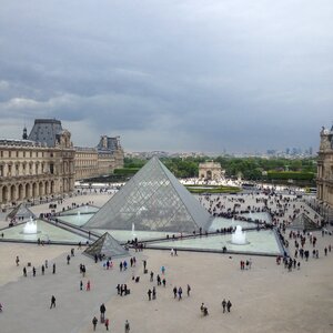 Louvre glass pyramid symbol photo
