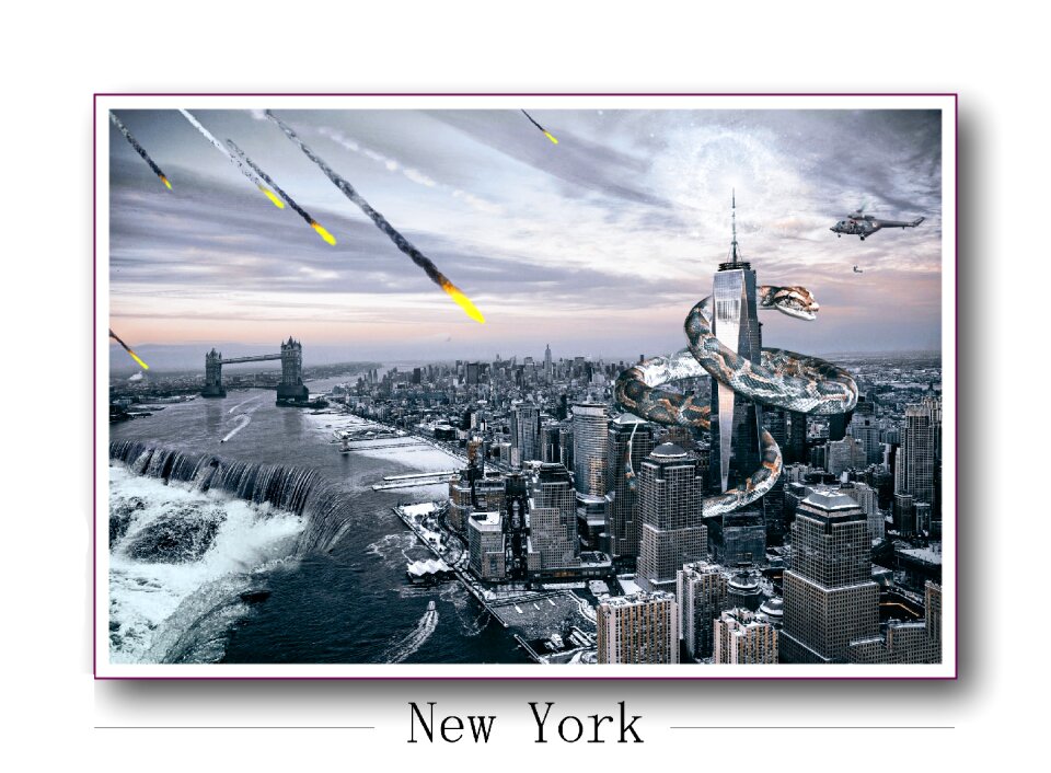 Surreal usa city