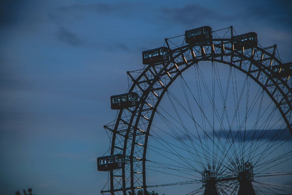 Amusement park dusk