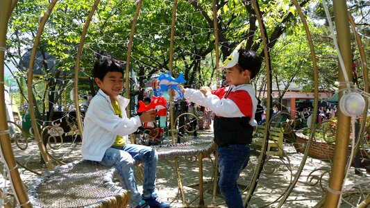 Children's day bubbles son