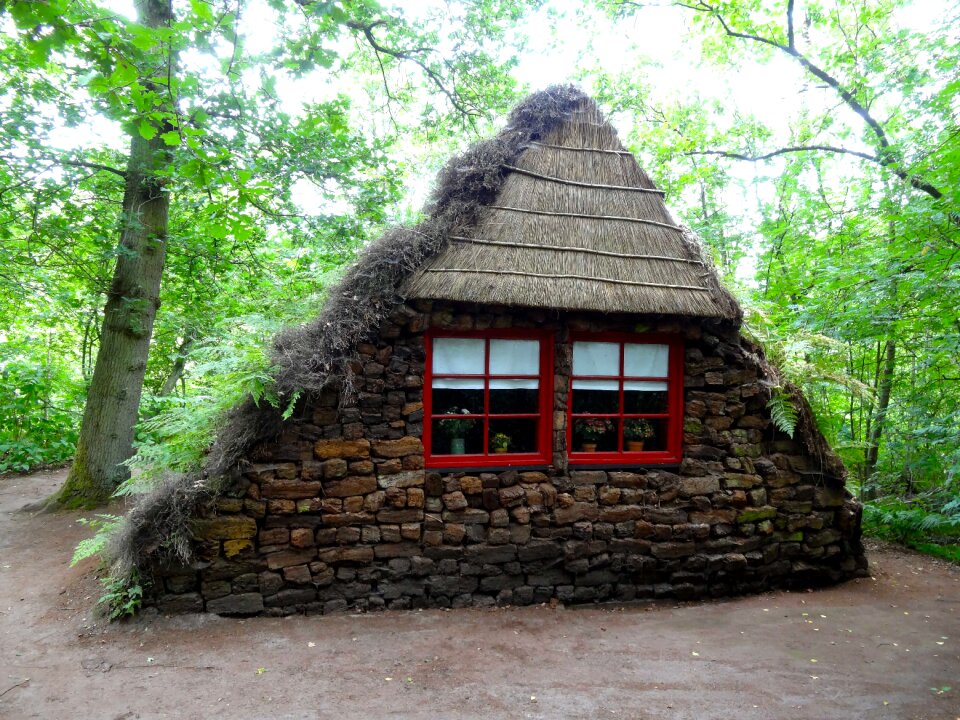 Outdoor museum sod house historic