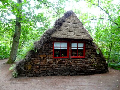 Outdoor museum sod house historic